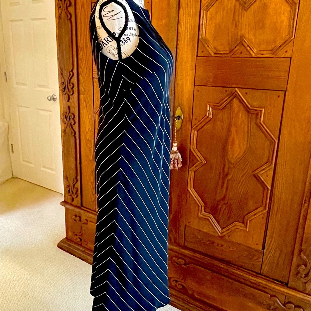 Ralph Lauren black and cream silk bias cut dress. - Picture 3 of 6